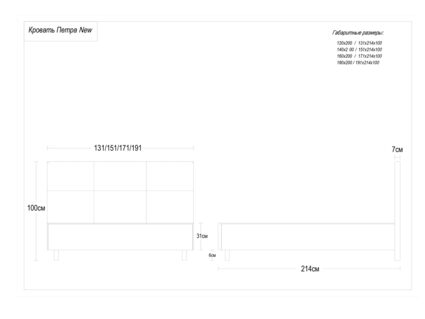 Кровать Димакс Петра new Циркон с подъемным механизмом 253