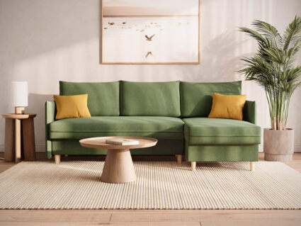 Диван Сонум Rain угловой Микровелюр Бежевый 985